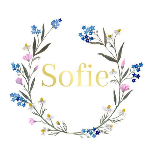 Label rond Bloemenkrans kamille waterverf | 16 labels